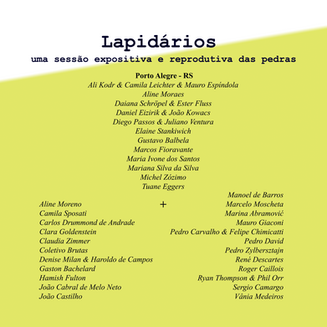 Foto: Lapidários: Sessão I  - Espaço de montagem.