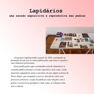Foto: Lapidários: Sessão I  - Espaço de montagem.