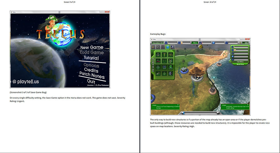 Tellus Bug Report Preview