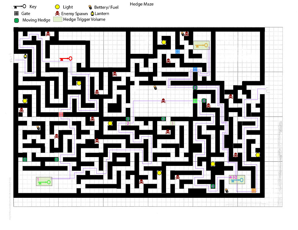 Hedge Maze Paper Map