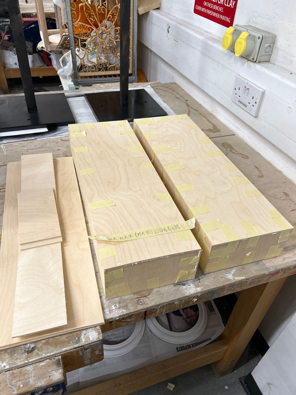 First assembled blocks