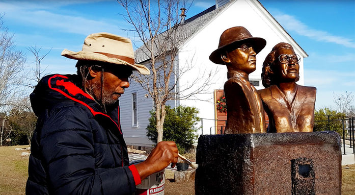 Bronze Busts of Paul and Cora Phillips