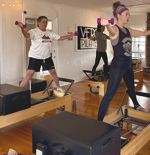 Pilates reformer class at Vero Pilates_e