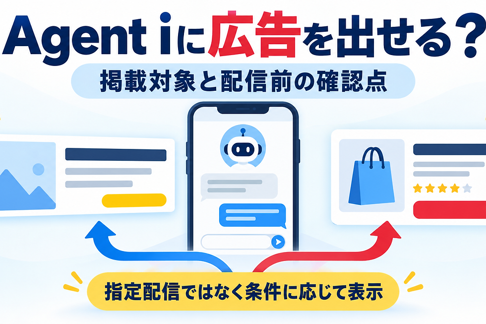 Agent iの広告掲載対象と配信前の確認点