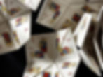Tea and Tarot cootie catchers from DEATH IN RED, WHITE AND ROOIBOS, a new cozy mystery by Kirsten Weiss.