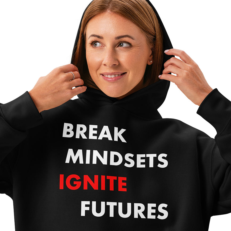 Thumbnail: DISMANTLED – BREAK MINDSETS. IGNITE FUTURES. oversized heavyweight hoodie in cotton-blend fleece with drop shoulders
