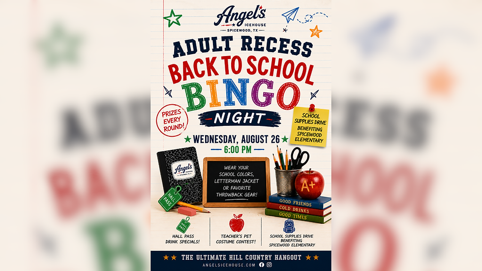 ππ Adult Recess - Back to School Bingo
