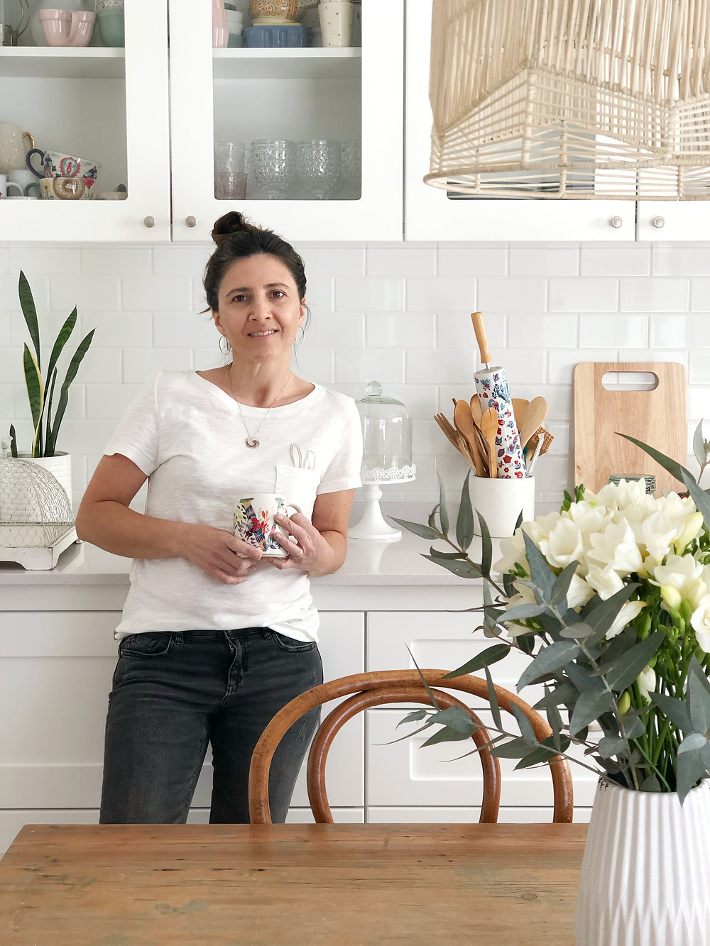 Vicky López My Fun Time macramé deco boho cocina blanca