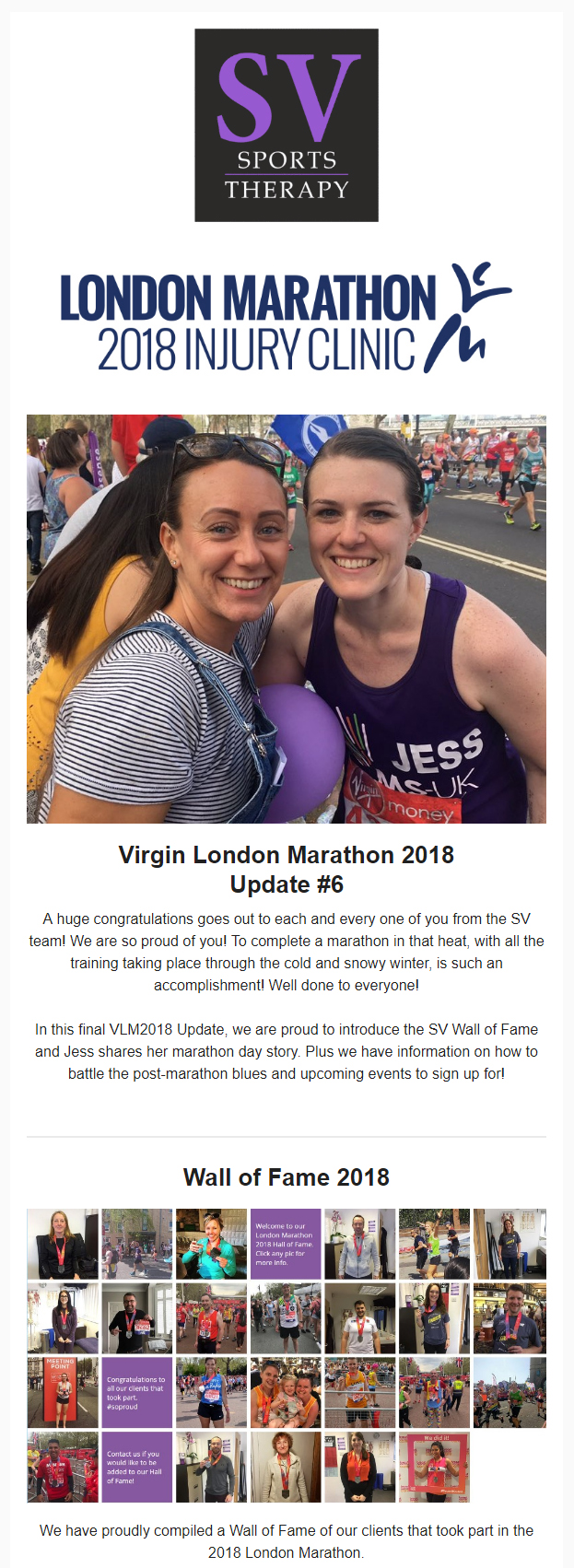 Virgin London Marathon 2018 Update 6 Sv Sports Therapy Sports - virgin london marathon 2018 update 6 sv sports therapy sports injury clinic and sports massage specialist