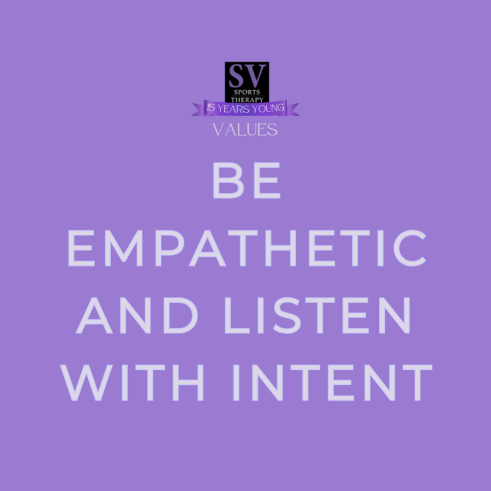 Be empathetic