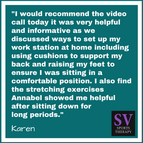 "We discussed ways to set up my work station at home via Video Call" - Karen Harrison