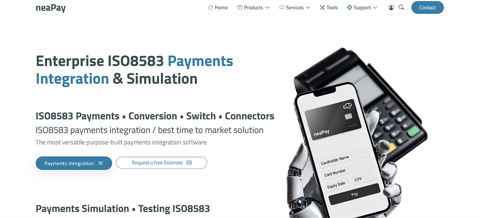 Você pode usar o ISO8583 Simulator do neaPay para emular transações de cartão de crédito durante um mês de testes.