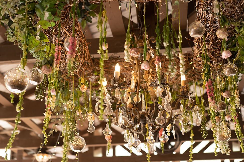 Reception decor at kindred oaks