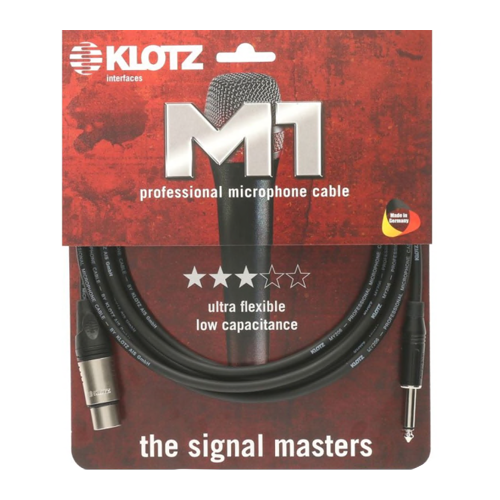KLOTZ Male XLR T to Jack Microphone Lead 5M