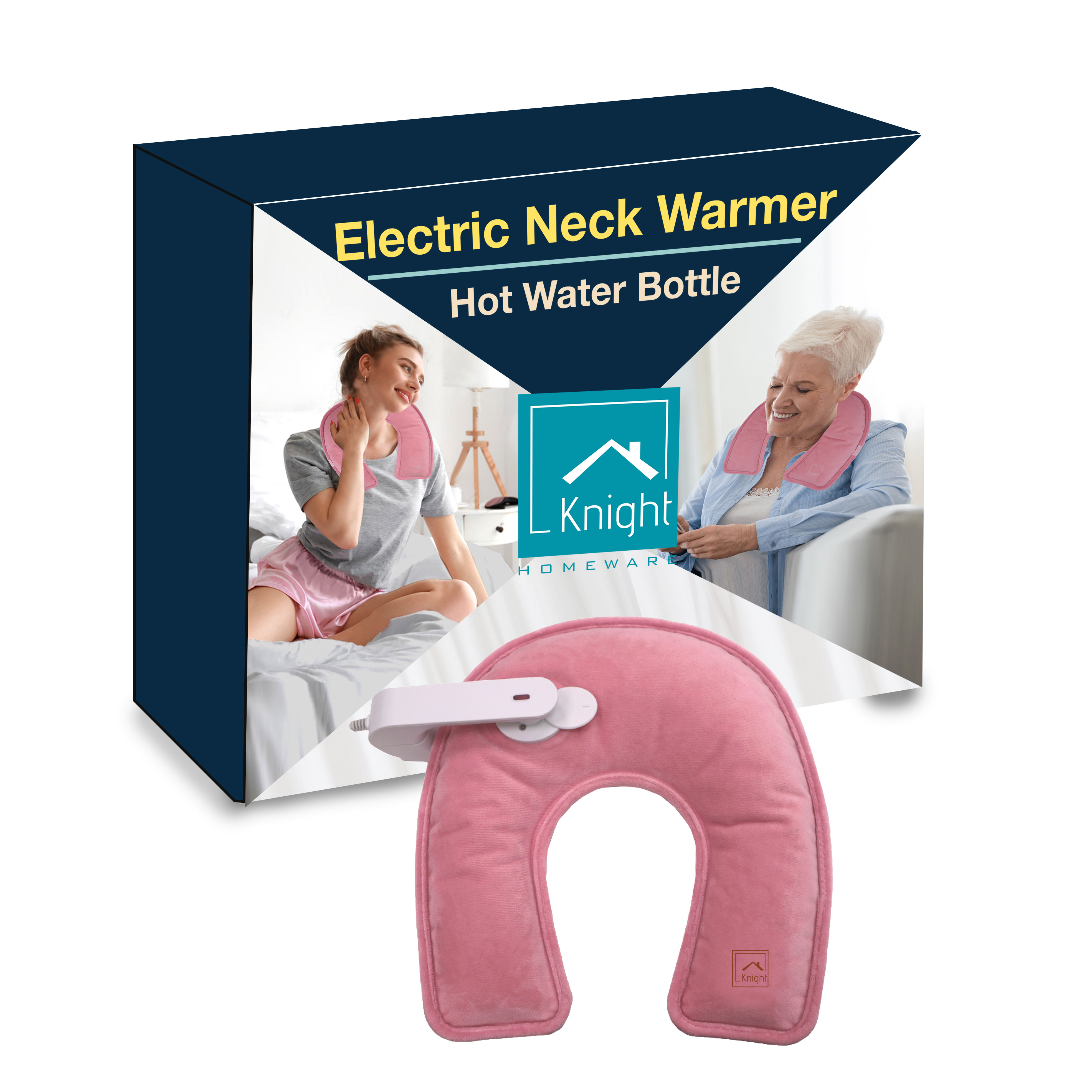 Knight Electric Hot Water Bottle Neck & Shoulder (Pink)