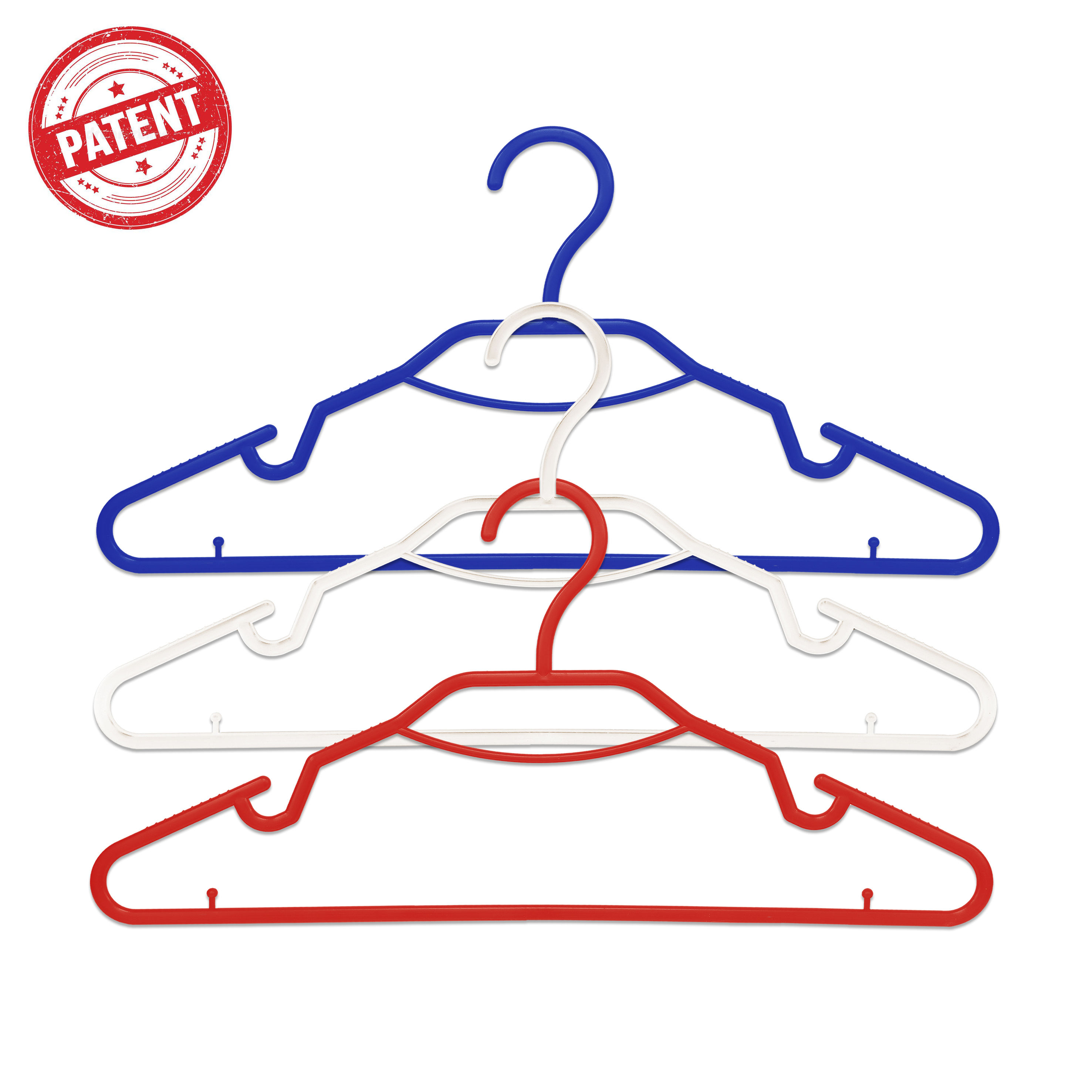 703506-Knight 20PK Supreme Multi Coloured Plastic Hangers