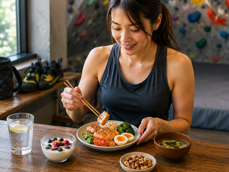 クライミング後の指皮回復をサポートする食事と栄養のイメージ