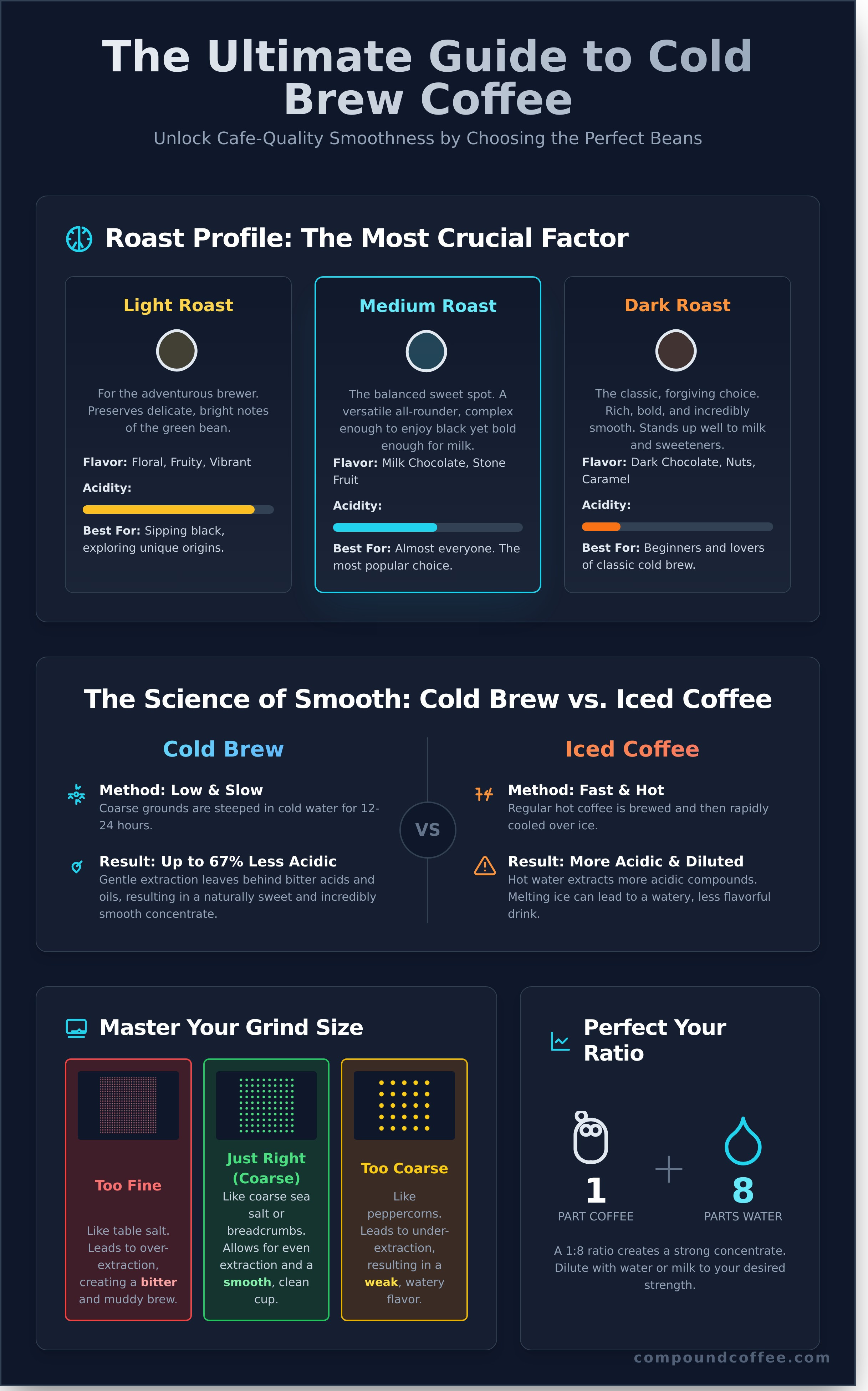 Coffee for cold brew singapore infographic - visual guide