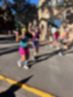 Meredith and Stephanie at mile 9!