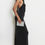 Thumbnail: Sparkle halterneck maxi dress in black with shimmering chiffon fabric, open back, bodycon, full length occasion dress,