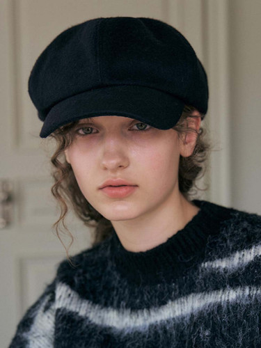 ハンチング・キャスケット POESIE D'AME : 24FW / MARGOT HAT (2COLORS) GLEAM MARGOT HAT IN BLACK | POESIEDAME