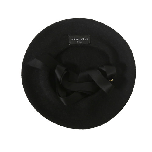 ベレー帽 POESIE D'AME : 24SS / CINTA BERET (2COLORS) poétique' Beret black | POESIEDAME