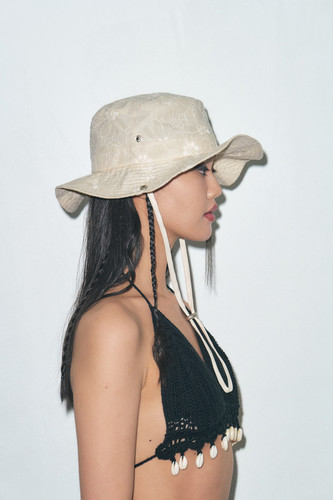 ハット POESIE D'AME : 24SS / MIRABELLE BUCKET HAT (2COLORS) MIRABELLE BUCKET HAT IN DAISY | POESIEDAME