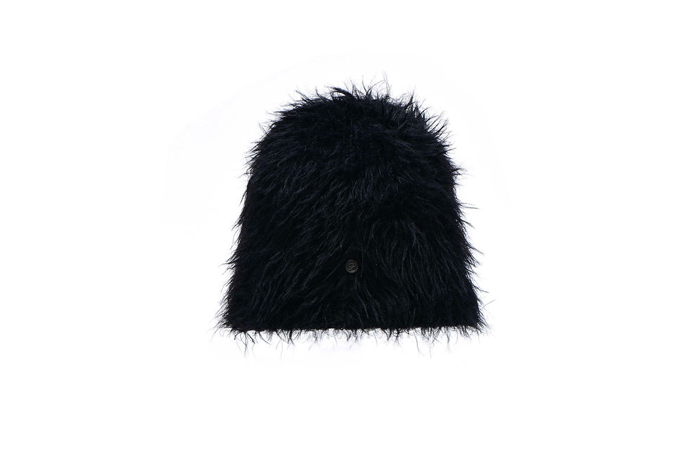 POESIE DAME☆SLEEK HAIRY BEANIE SLEEK HAIRY BEANIE IN BLACK | POESIEDAME