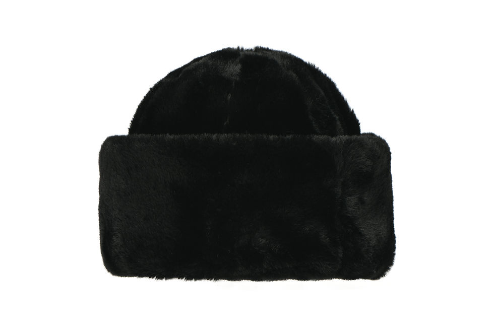 【POESIE DAME】★G-DRAGON 着用★FUR TOQUE HAT IN SUEDE FUR TOQUE HAT IN SUEDE BLACK | POESIEDAME