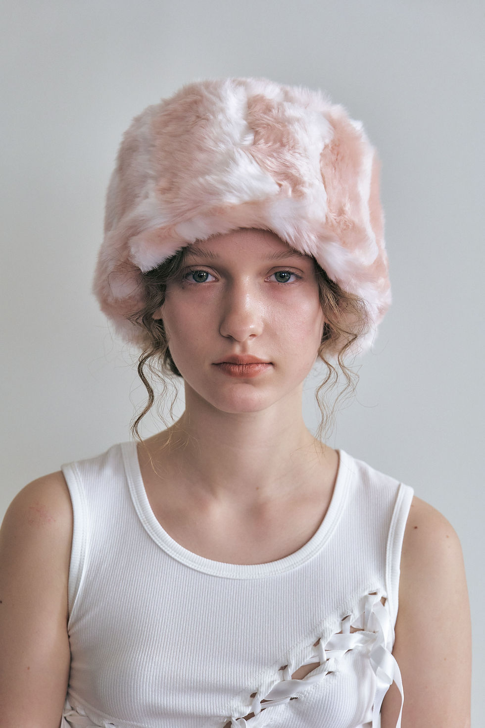POESIE DAME☆PETIT FUR MEATEL HAT PETIT FUR MEATEL HAT IN PINK SNOW | POESIEDAME