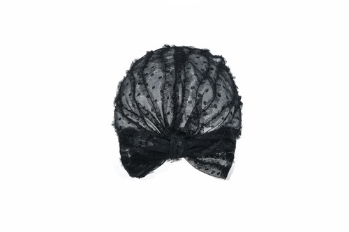 帽子・その他 POESIEDAME : 25SS / FLORAL LACE TURBAN (BLACK) FLORAL LACE TURBAN IN BLACK | POESIEDAME