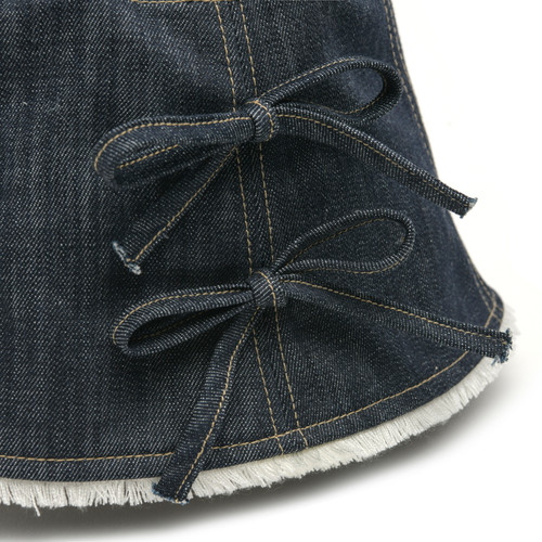 ハット POESIE D'AME : 24SS / DOUBLE BOW DENIM BUCKET HAT DOUBLE BOW DENIM BUCKET HAT | POESIEDAME
