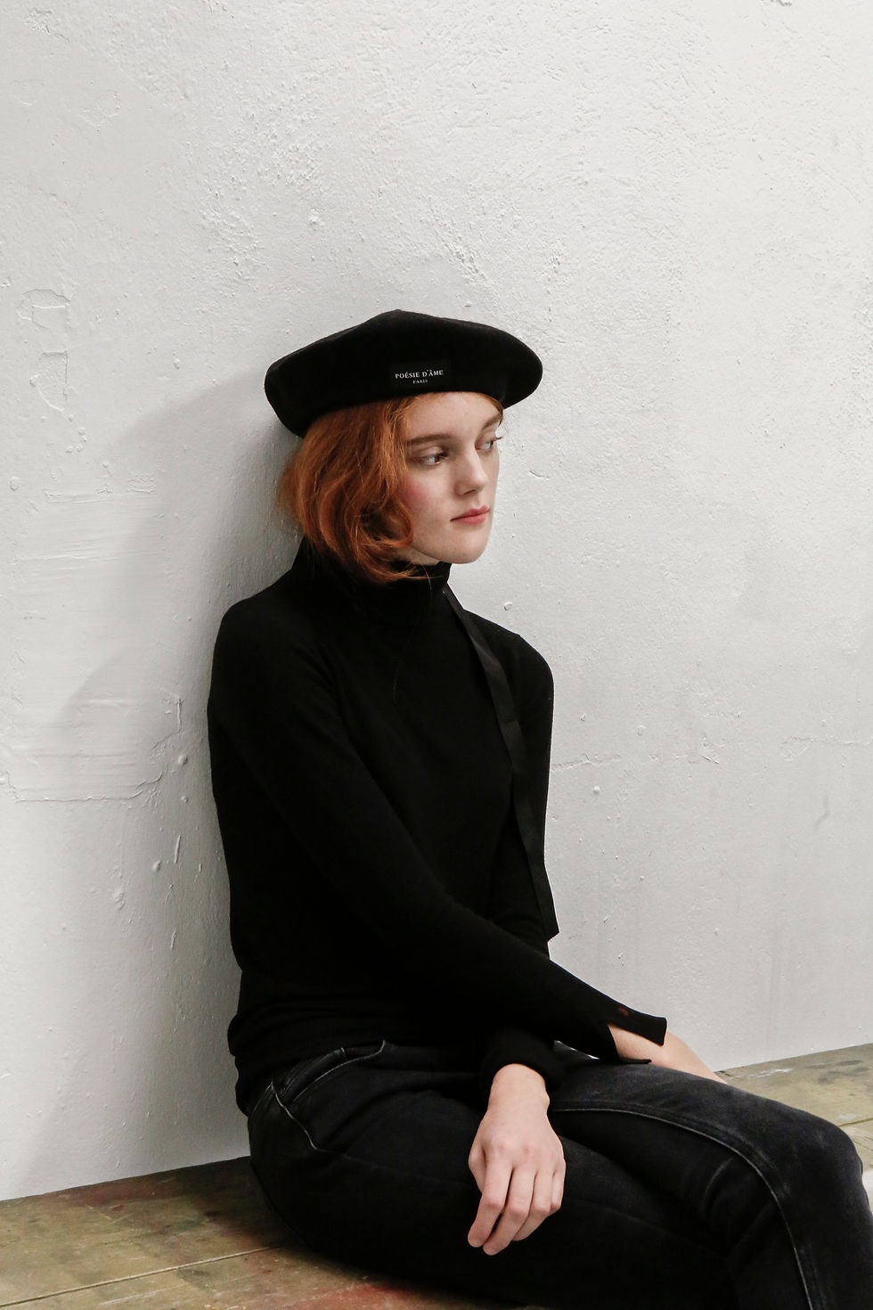 ベレー帽 POESIE D'AME : 24FW / FLORE BERET (BLACK) poétique' Beret black | POESIEDAME