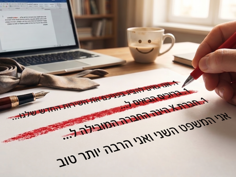 תמחקו את המשפט הזה והטקסטים שלכם ישתפרו פלאים