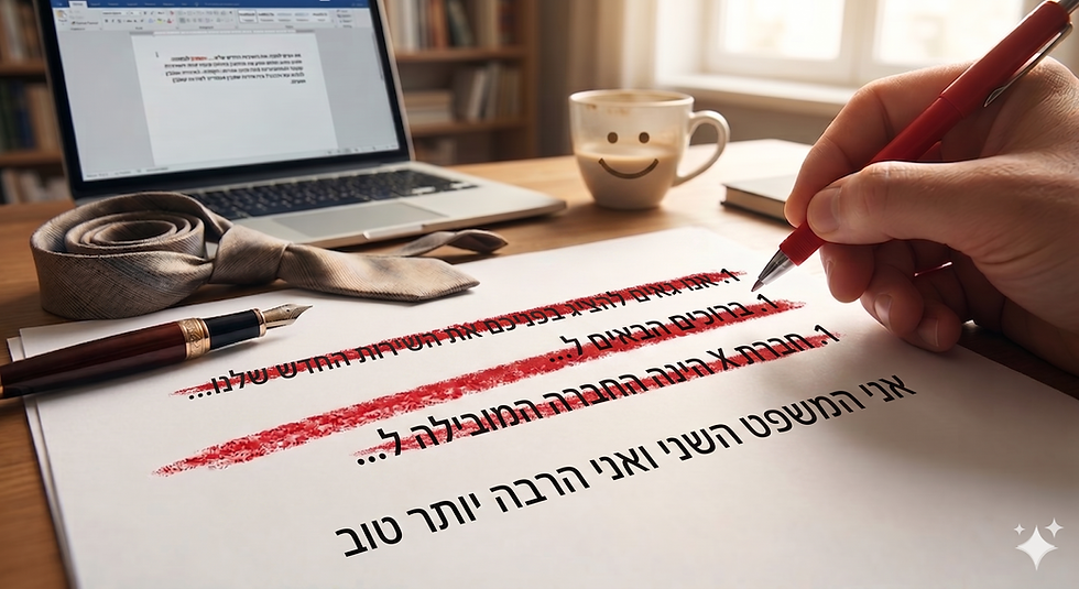 תמחקו את המשפט הזה והטקסטים שלכם ישתפרו פלאים
