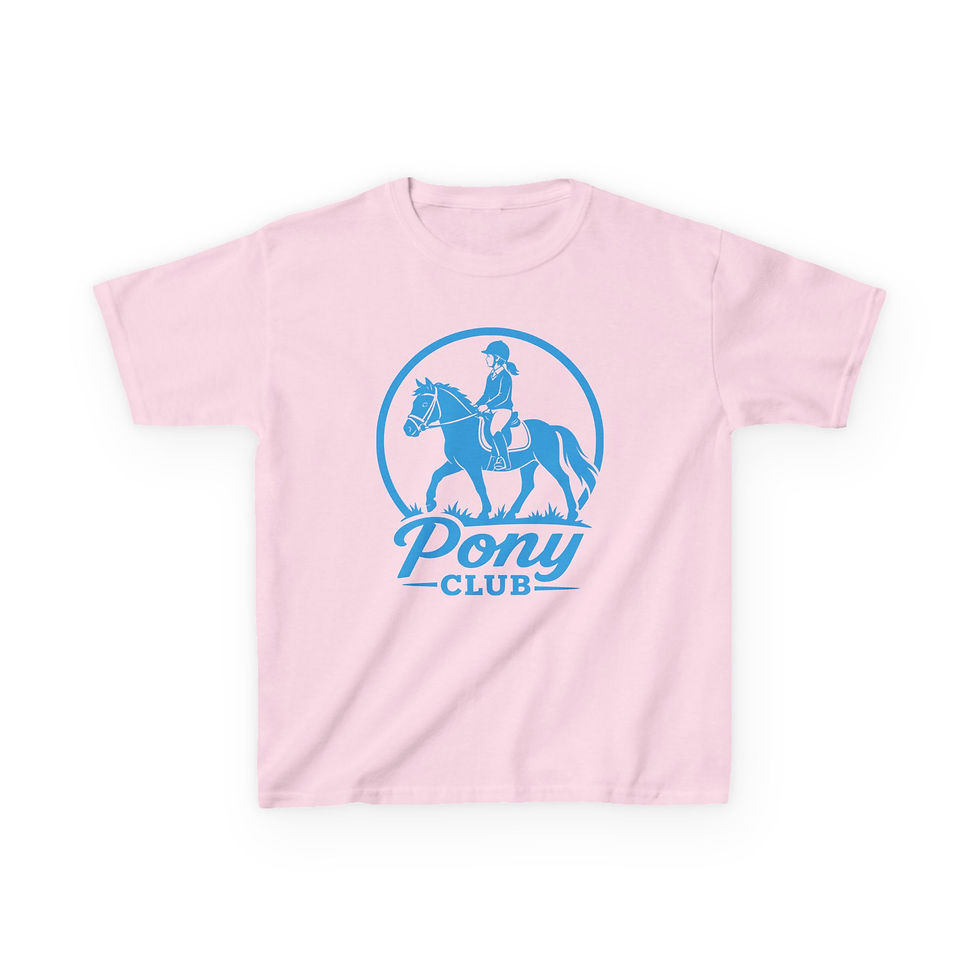 Thumbnail: Youth Pony Club Tee — Children's Equestrian Horse Riding Shirt