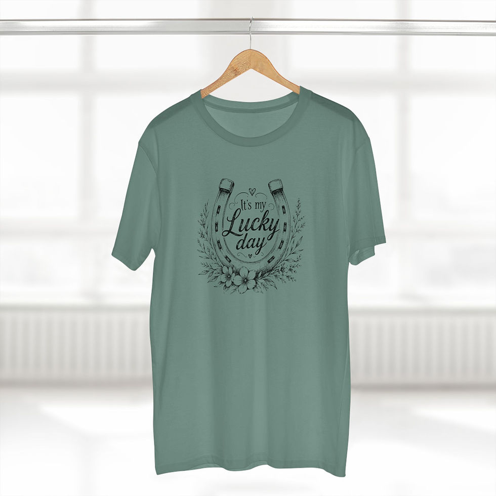 Thumbnail: Lucky Day T-Shirt — Horseshoe Floral "It's My Lucky Day" Tee