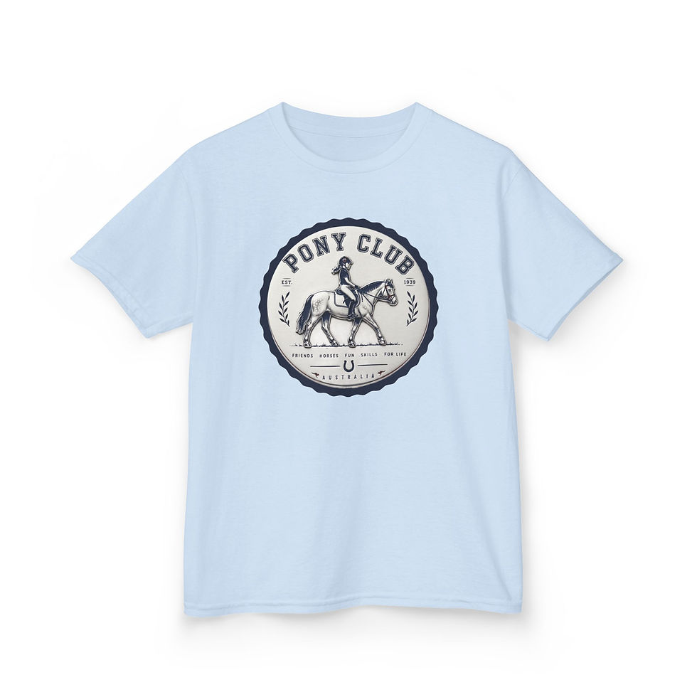Thumbnail: Pony Club Youth T‑Shirt — Retro Equestrian Riding Logo Tee