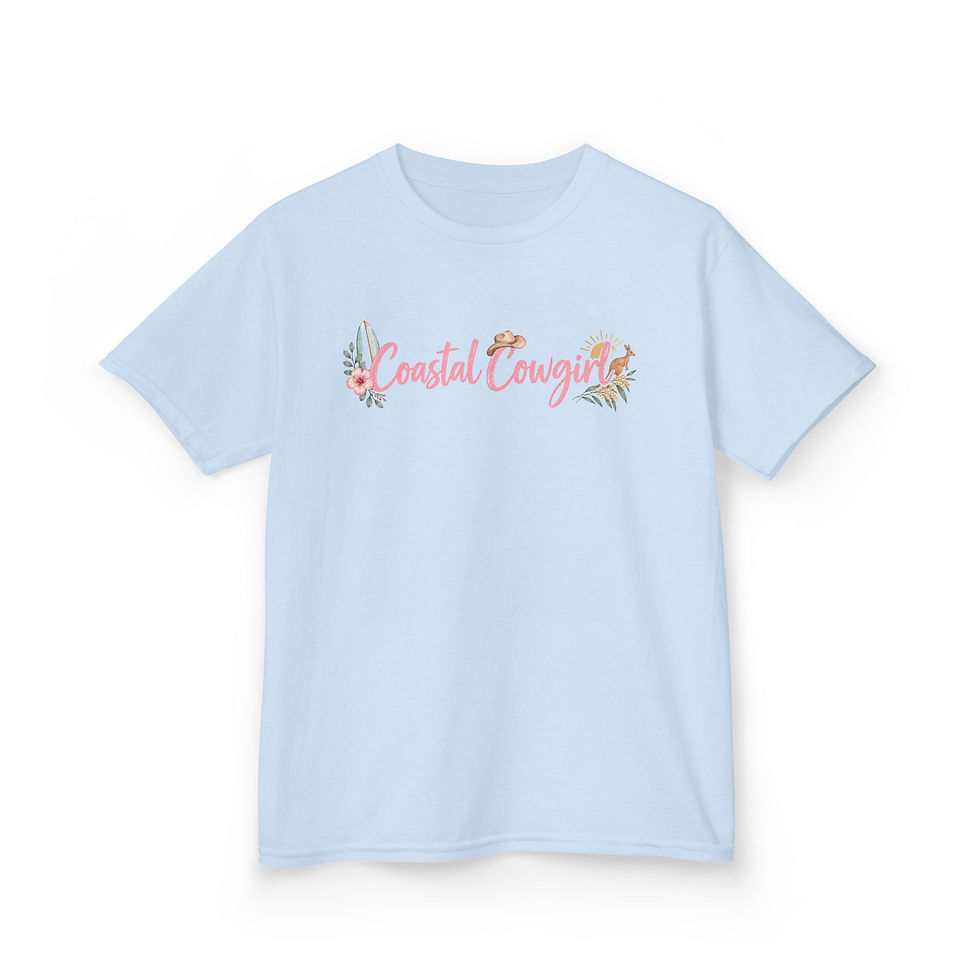 Thumbnail: Kids Coastal Cowgirl Logo T-Shirt – Pink