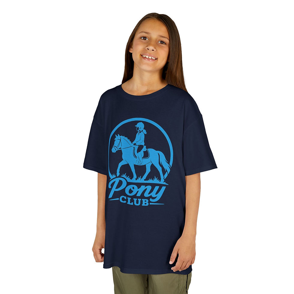 Thumbnail: Youth Pony Club Tee — Children's Equestrian Horse Riding Shirt