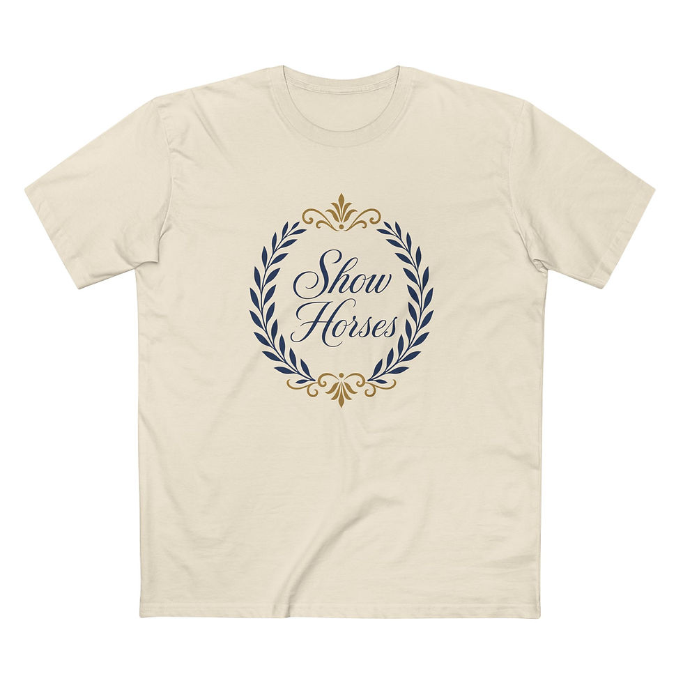 Thumbnail: Show Horses T-Shirt — Elegant Equestrian Wreath Tee