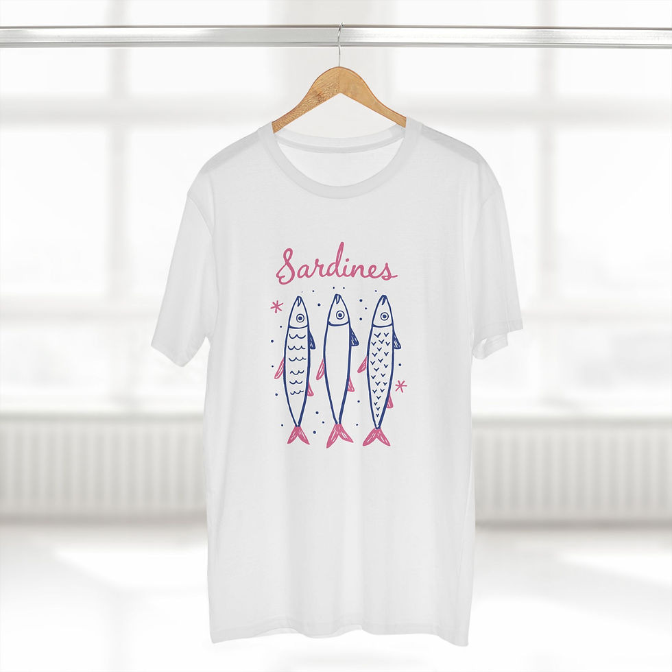 Thumbnail: Sardines Graphic Tee - Cute Nautical Fish Shirt