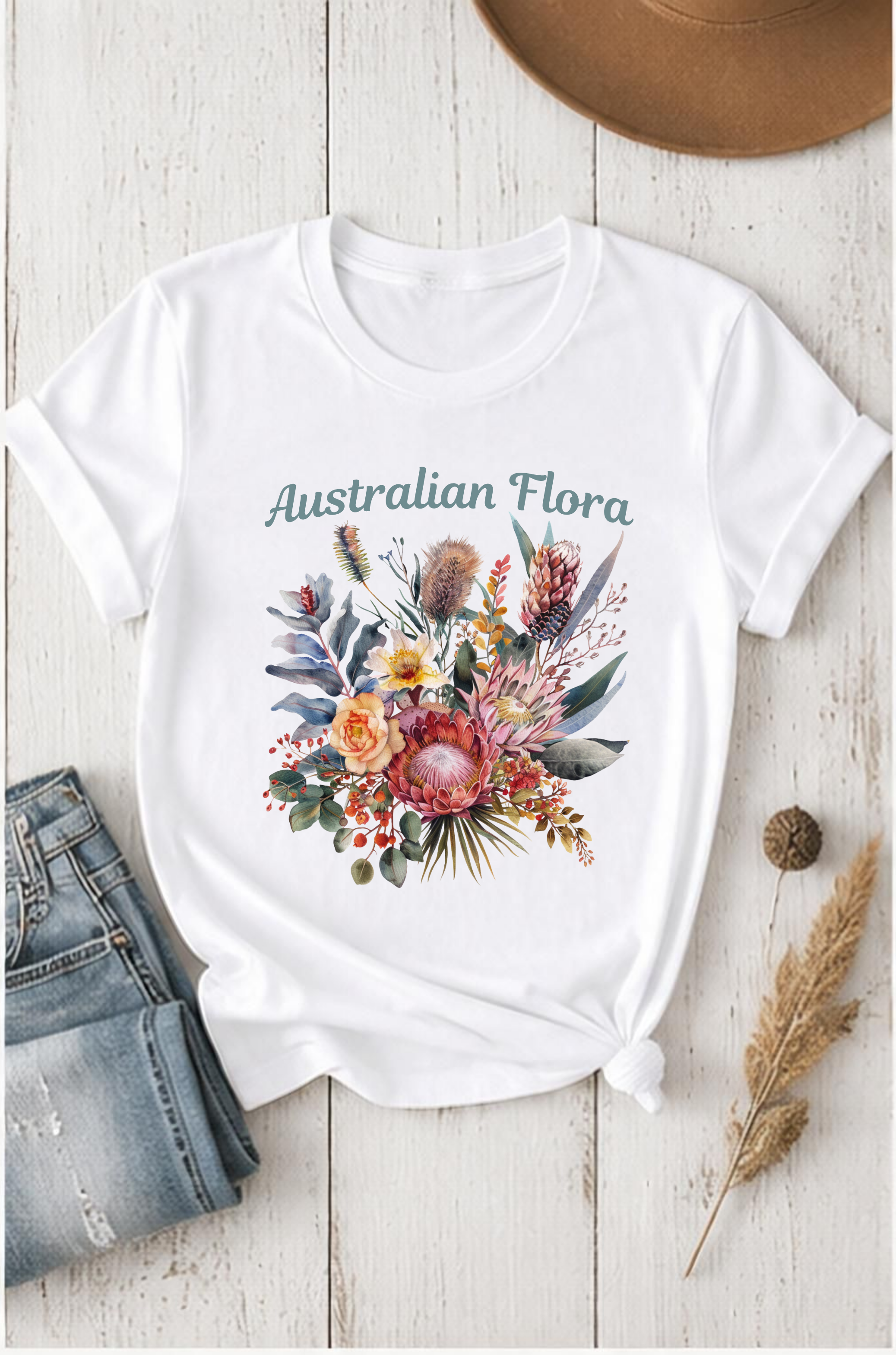 Australian Flora T-Shirt — Native Wildflower Bouquet Tee