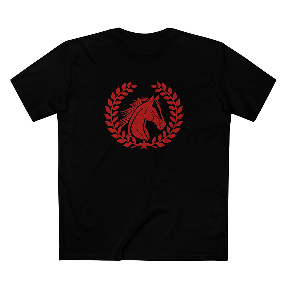 Thumbnail: Horse Crest T-Shirt — Equestrian Laurel Logo Tee