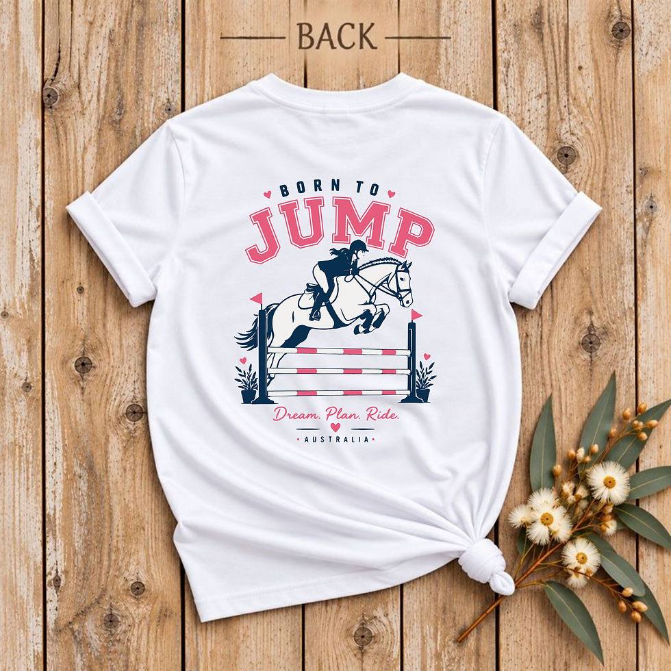 Thumbnail: Born to Jump – Equestrian Horse Riding T-Shirt