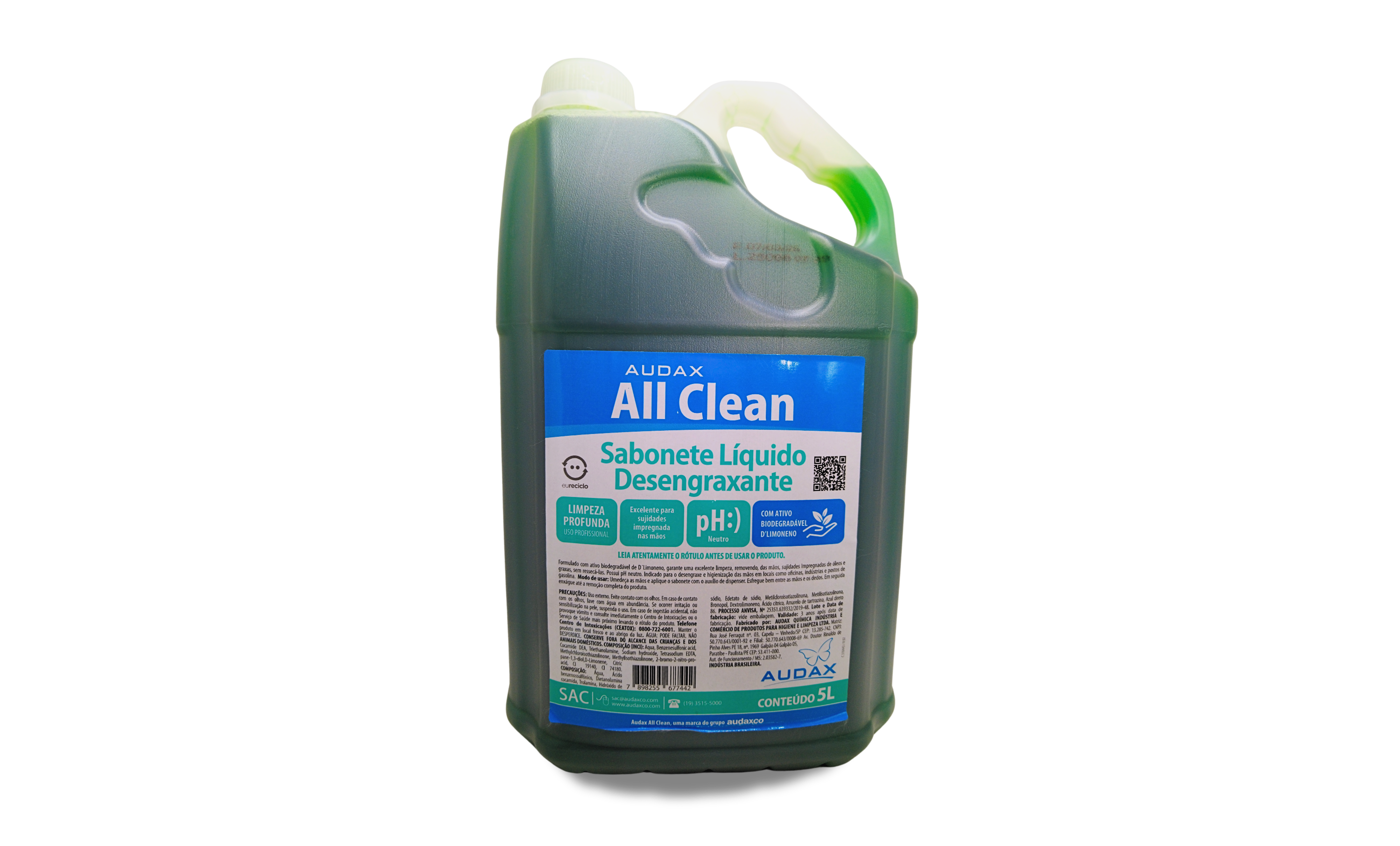 Sabonete Desengraxante All Clean 5 Litros Audax