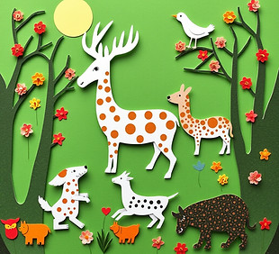 paper cutout of animals appeared in Saint-Saens' Carnival of the Animals.jpg