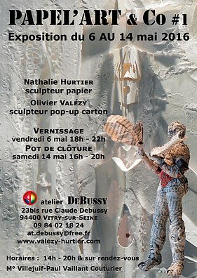 Papel'ART #01 - Nathalie Hurtier, sculpteur papier et Olivier Valézy, sculpteur pop-up carton 2016 © HURTIER