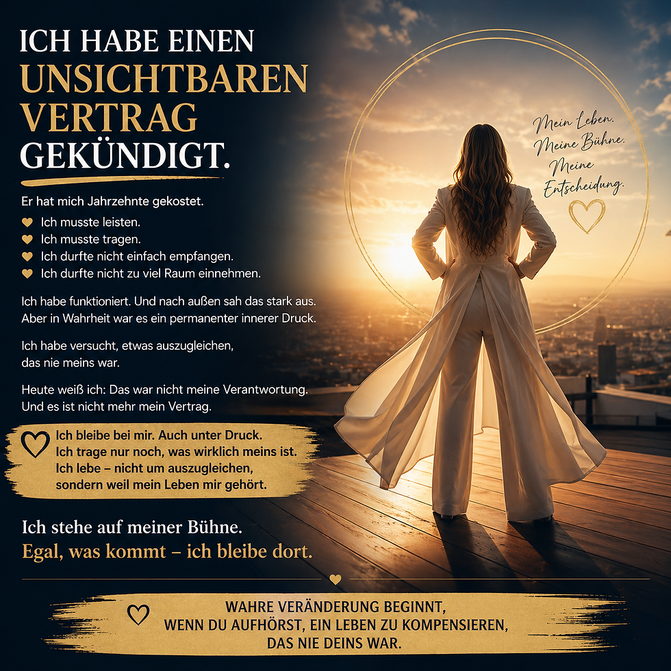 Ich lebte nach einem unsichtbaren Vertrag und du?
