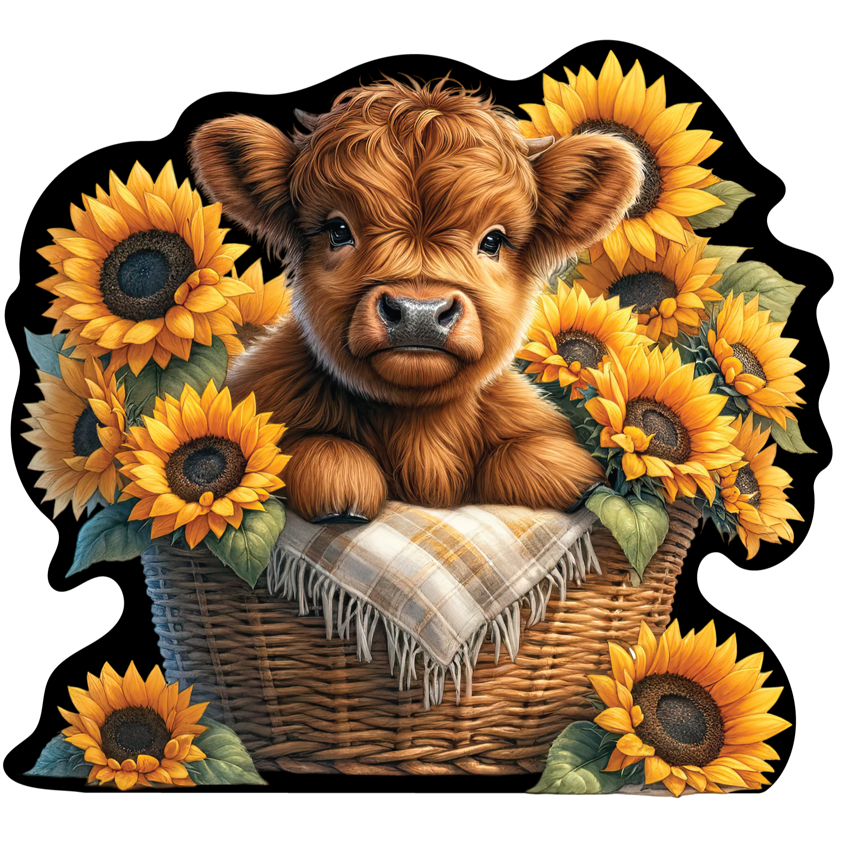 Sunflower Highland Cow #6